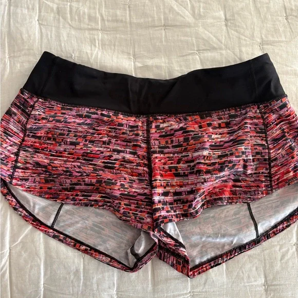 Lululemon Athletica Black and Colorful Patterned Shorts - Picture 1 of 4